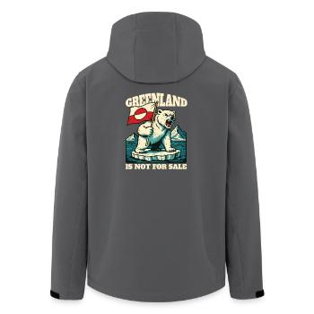 Greenland Is Not For Sale - Recycelte Männer Softshell-Jacke von Stanley/Stella - Schwarz - Hinten - AI Model Male 185 light (185cm)