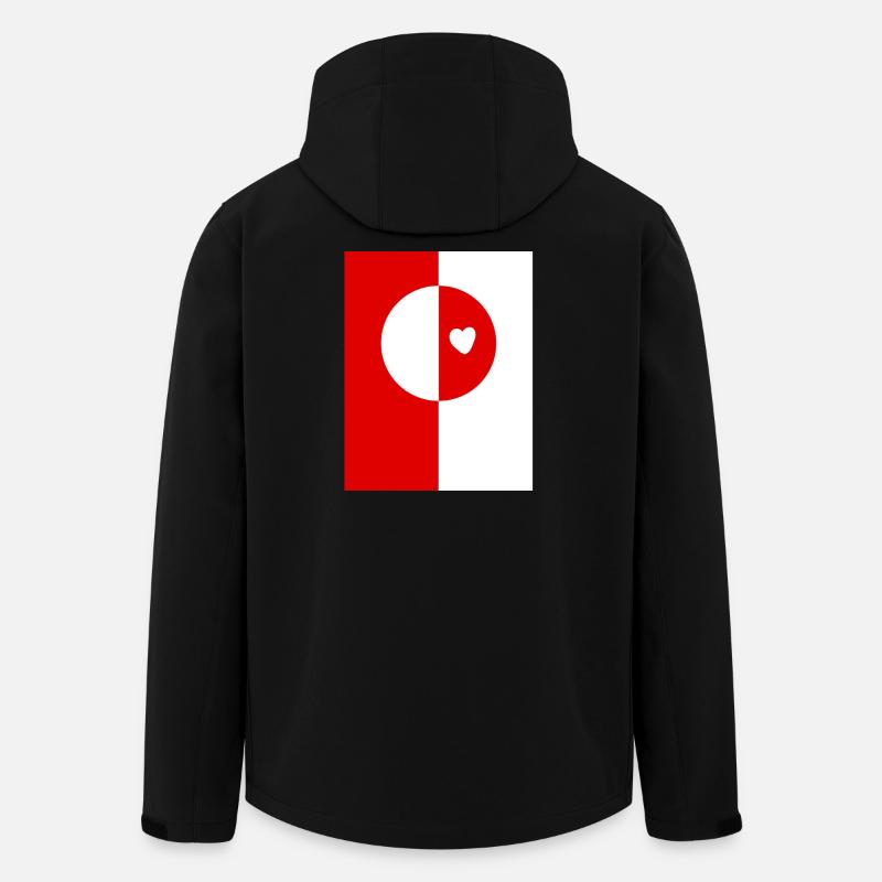 Drapeau du Groenland - Veste softshell homme en polyester recyclé Stanley/Stella - noir
