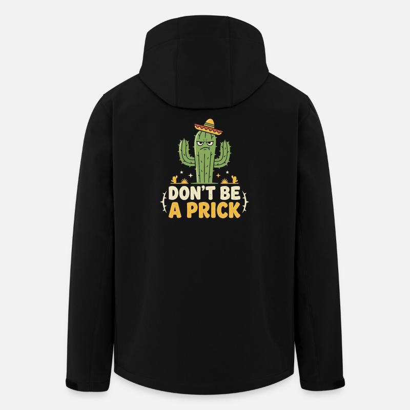 Cactus Saying: Don't Be A Prick - Men’s Recycled Softshell Jacket by Stanley/Stella - black