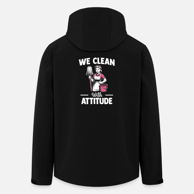 Cleaner Housekeeping Team Motif - Men’s Recycled Softshell Jacket by Stanley/Stella - black