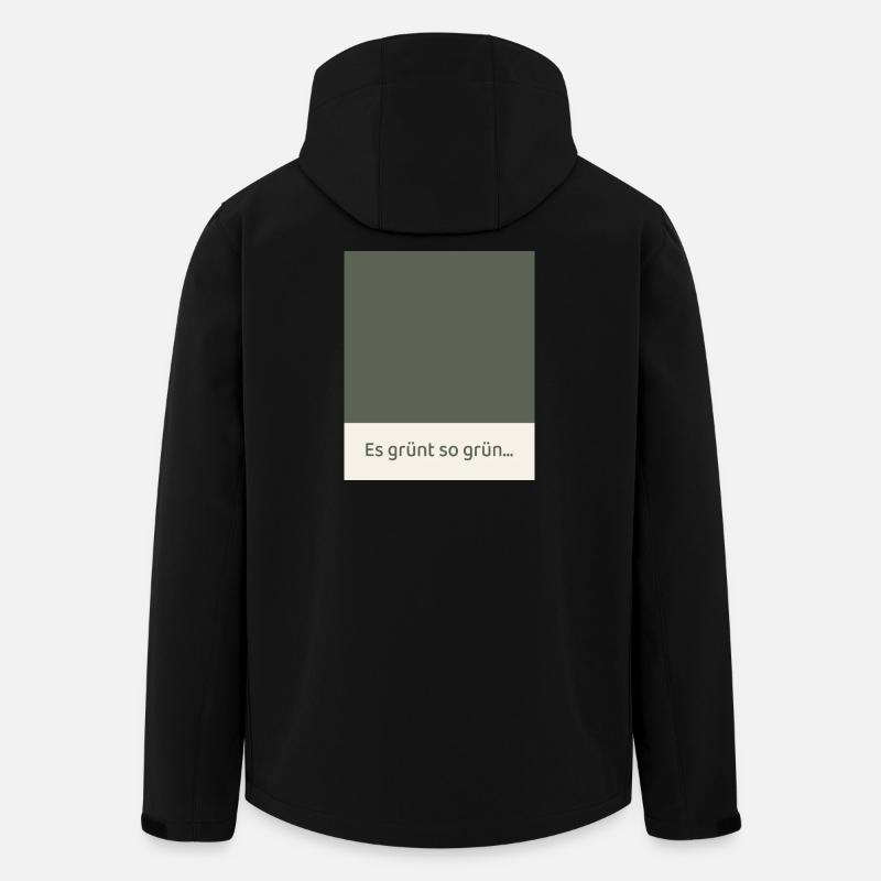 Es grünt so grün – modernes Farbflächen Poster - Recycelte Männer Softshell-Jacke von Stanley/Stella - Schwarz