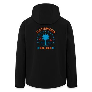Flitterwochen Bali 2026 Hochzeitsreise Indonesien - Recycelte Männer Softshell-Jacke von Stanley/Stella - Schwarz - Hinten - AI Model Male 185 light (185cm)