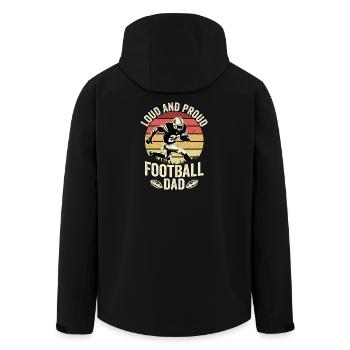 Saison des fans de joueurs de football fort et fiers - Veste softshell homme en polyester recyclé Stanley/Stella - noir - Dos - AI Model Male 185 light (185cm)