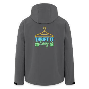 Thrift Shopper Thrift It Easy Thrift Store - Recycelte Männer Softshell-Jacke von Stanley/Stella - Schwarz - Hinten - AI Model Male 185 light (185cm)