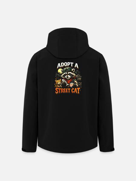 Adoptez un chat errant - Veste softshell homme en polyester recyclé Stanley/Stella - noir