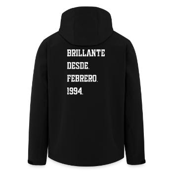 Birthday: February 1994 - Men’s Recycled Softshell Jacket by Stanley/Stella - black - Back - AI Model Male 185 light (185cm)