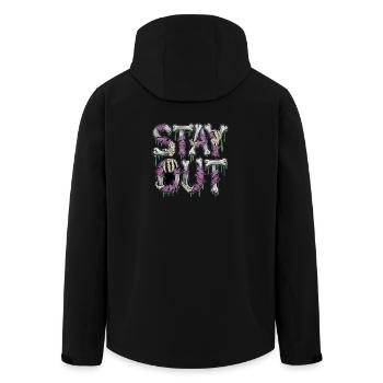  Stay Out Skelett Knochen Horror Spruch Grusel - Recycelte Männer Softshell-Jacke von Stanley/Stella - Schwarz - Hinten - AI Model Male 185 light (185cm)