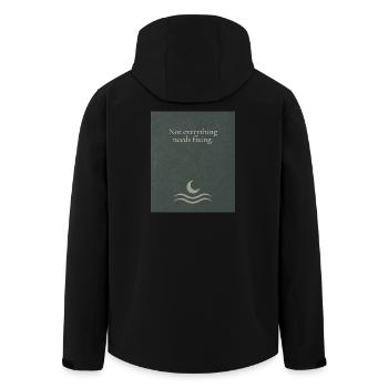 Not everything needs fixing - Recycelte Männer Softshell-Jacke von Stanley/Stella - Schwarz - Hinten - AI Model Male 185 light (185cm)