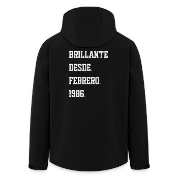 Birthdays: February 1986 - Men’s Recycled Softshell Jacket by Stanley/Stella - black - Back - AI Model Male 185 light (185cm)