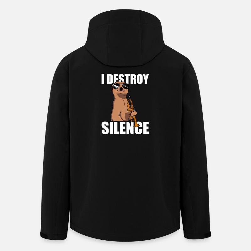 I destroy silence Trompete Trompetenspieler - Recycelte Männer Softshell-Jacke von Stanley/Stella - Schwarz