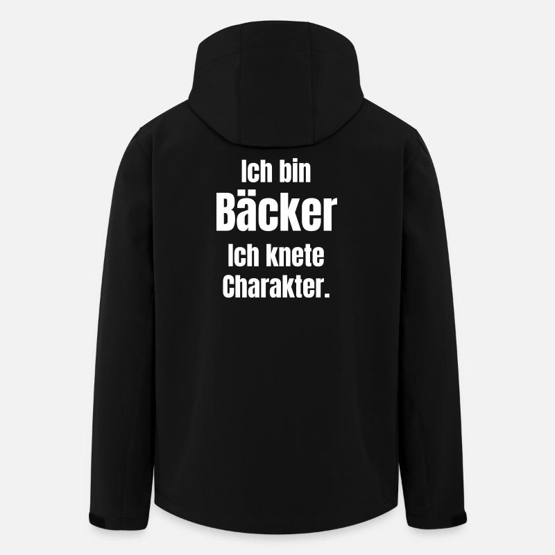 Ich bin Bäcker. Ich knete Charakter. - Recycelte Männer Softshell-Jacke von Stanley/Stella - Schwarz