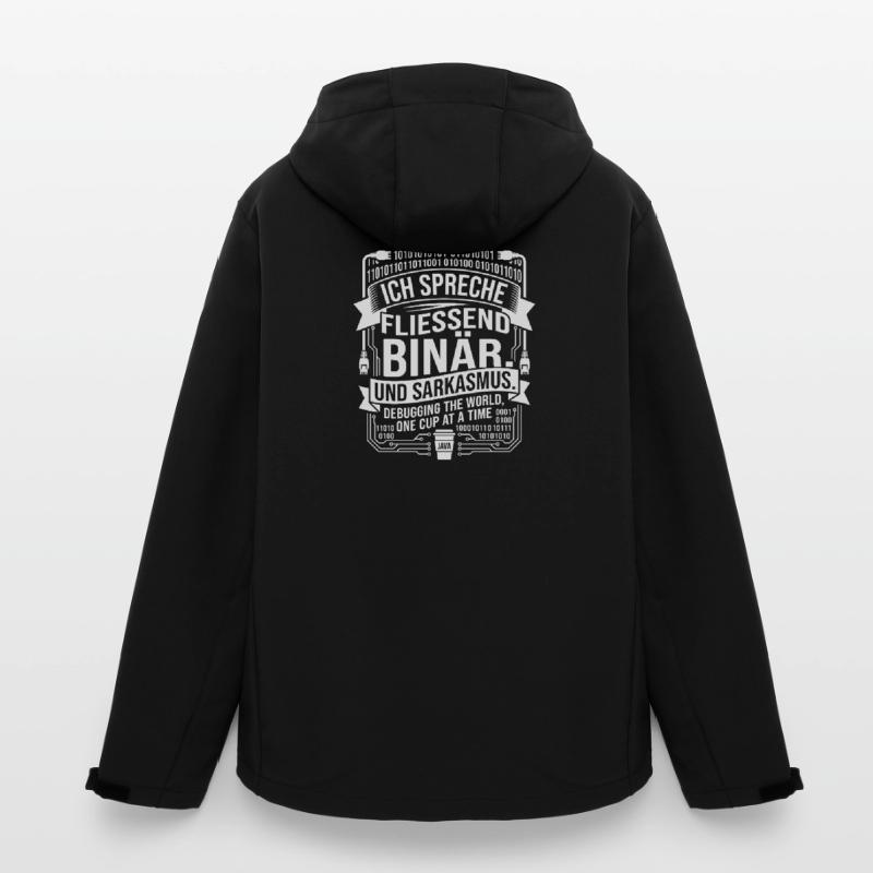 Coding Binärer Kaffee Sarkasmus Recycelte Männer Softshell-Jacke von Stanley/Stella