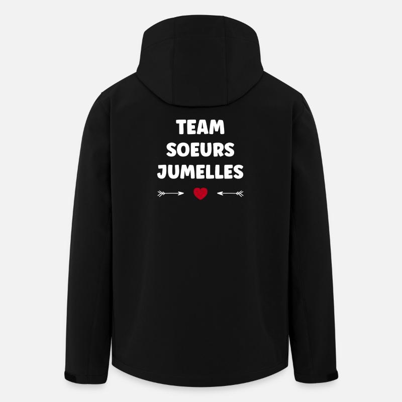 Team Zwillingsschwestern - Recycelte Männer Softshell-Jacke von Stanley/Stella - Schwarz