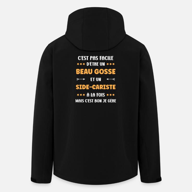 Gutaussehender Typ und Beiwagenfahrer - Recycelte Männer Softshell-Jacke von Stanley/Stella - Schwarz