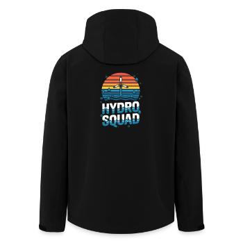  Hydro Squad Wasserkraft Team Erneuerbare Energie - Recycelte Männer Softshell-Jacke von Stanley/Stella - Schwarz - Hinten - AI Model Male 185 light (185cm)