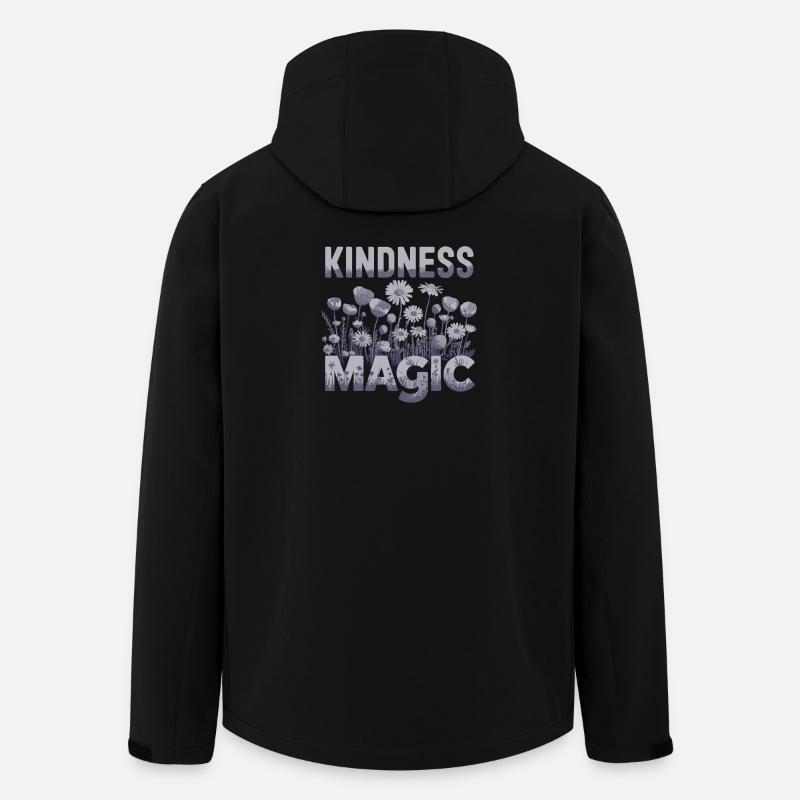 Kindness Magic Flower Meadow Friendliness - Men’s Recycled Softshell Jacket by Stanley/Stella - black