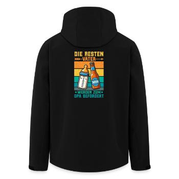 Die Besten Väter Werden Zum Opa Befördert - Recycelte Männer Softshell-Jacke von Stanley/Stella - Schwarz - Hinten - AI Model Male 185 light (185cm)