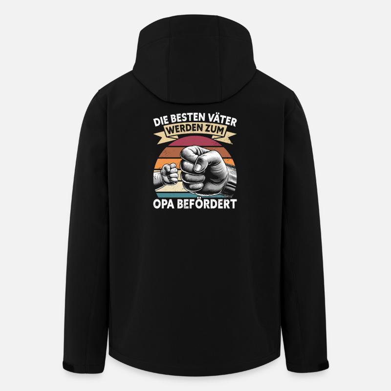 Die Besten Väter Werden Zum Opa Befördert - Recycelte Männer Softshell-Jacke von Stanley/Stella - Schwarz