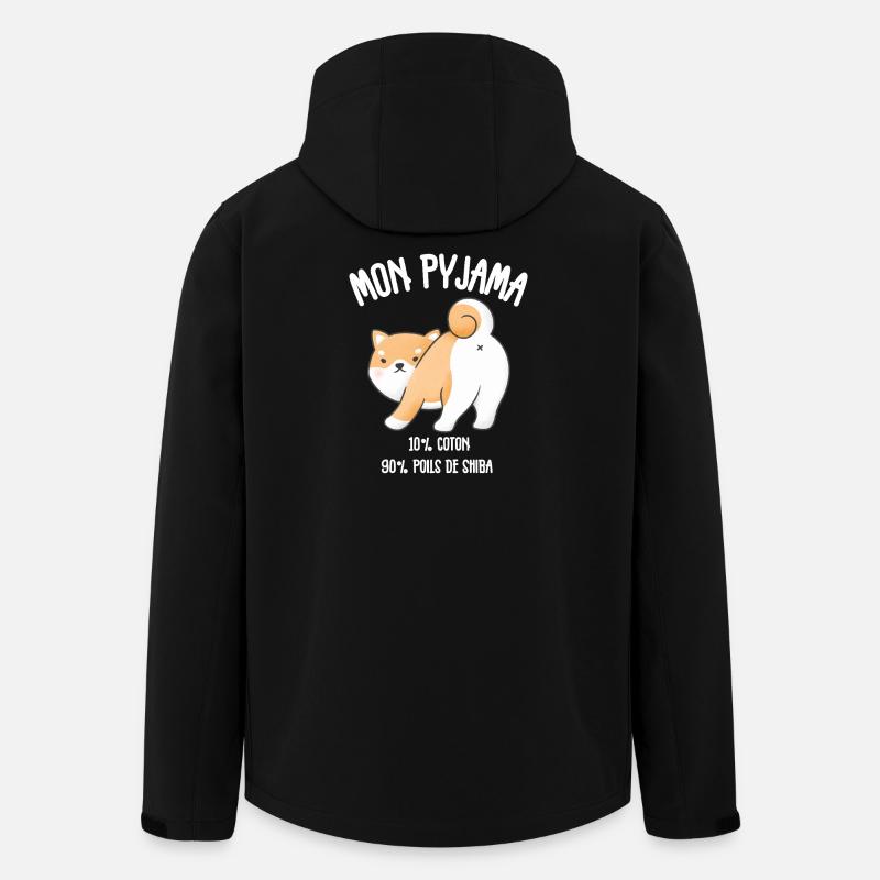 Pyjama Poils de Shiba - Veste softshell homme en polyester recyclé Stanley/Stella - noir