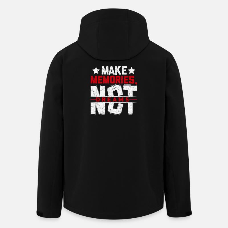 Make Memories Not Dreams - Men’s Recycled Softshell Jacket by Stanley/Stella - black