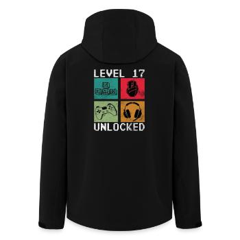 17th Birthday Level 17 unlocked - Men’s Recycled Softshell Jacket by Stanley/Stella - black - Back - AI Model Male 185 light (185cm)