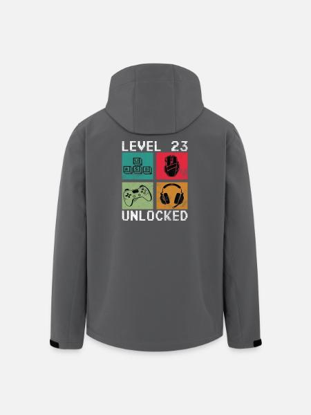 Level 23 Reached Gamer - Men’s Recycled Softshell Jacket by Stanley/Stella - black