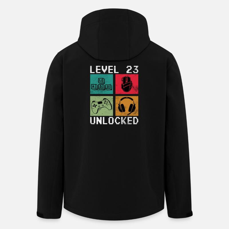 Level 23 Reached Gamer - Men’s Recycled Softshell Jacket by Stanley/Stella - black
