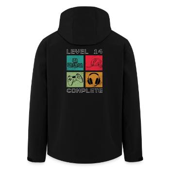 Niveau 14 terminé - Veste softshell homme en polyester recyclé Stanley/Stella - noir - Dos - AI Model Male 185 light (185cm)