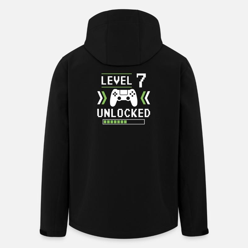 Level 7 freigeschaltet - Recycelte Männer Softshell-Jacke von Stanley/Stella - Schwarz