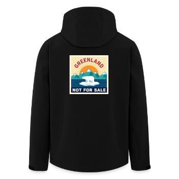 Grönland nicht zu verkaufen Eisbär - Recycelte Männer Softshell-Jacke von Stanley/Stella - Schwarz - Hinten - AI Model Male 185 light (185cm)