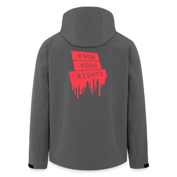 Connaissez vos droits Activisme Justice Liberté - Veste softshell homme en polyester recyclé Stanley/Stella - noir - Dos - AI Model Male 185 light (185cm)