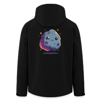 Kawaii Asteroid Star - Men’s Recycled Softshell Jacket by Stanley/Stella - black - Back - AI Model Male 185 light (185cm)