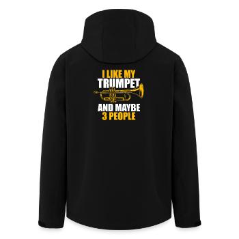 I like my trumpet Trompete Trompetenspieler - Recycelte Männer Softshell-Jacke von Stanley/Stella - Schwarz - Hinten - AI Model Male 185 light (185cm)