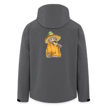 Affe Taco - Recycelte Männer Softshell-Jacke von Stanley/Stella - Anthrazit - Hinten - AI Model Male 185 light (185cm)