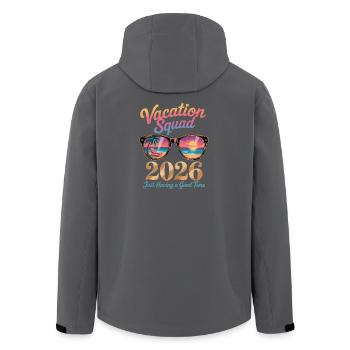 Devis de voyage de groupe 2026 - Veste softshell homme en polyester recyclé Stanley/Stella - noir - Dos - AI Model Male 185 light (185cm)