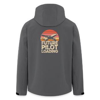Future Pilot Loading Airplane Retro - Veste softshell homme en polyester recyclé Stanley/Stella - noir - Dos - AI Model Male 185 light (185cm)