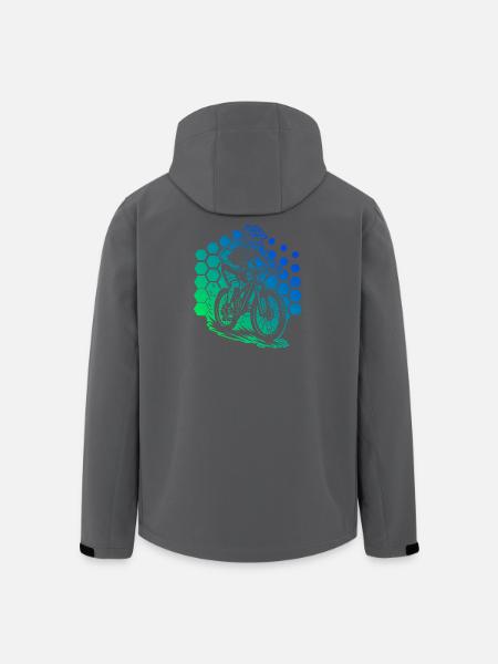 Un incontournable pour le vrai VTT - Veste softshell homme en polyester recyclé Stanley/Stella - noir