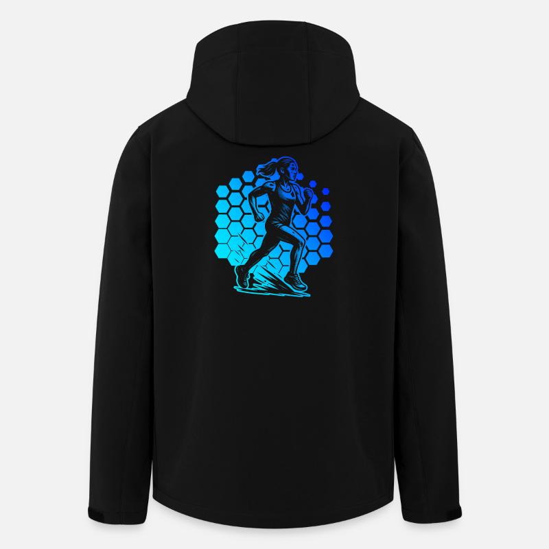 Klassisches Running Motiv - Recycelte Männer Softshell-Jacke von Stanley/Stella - Schwarz