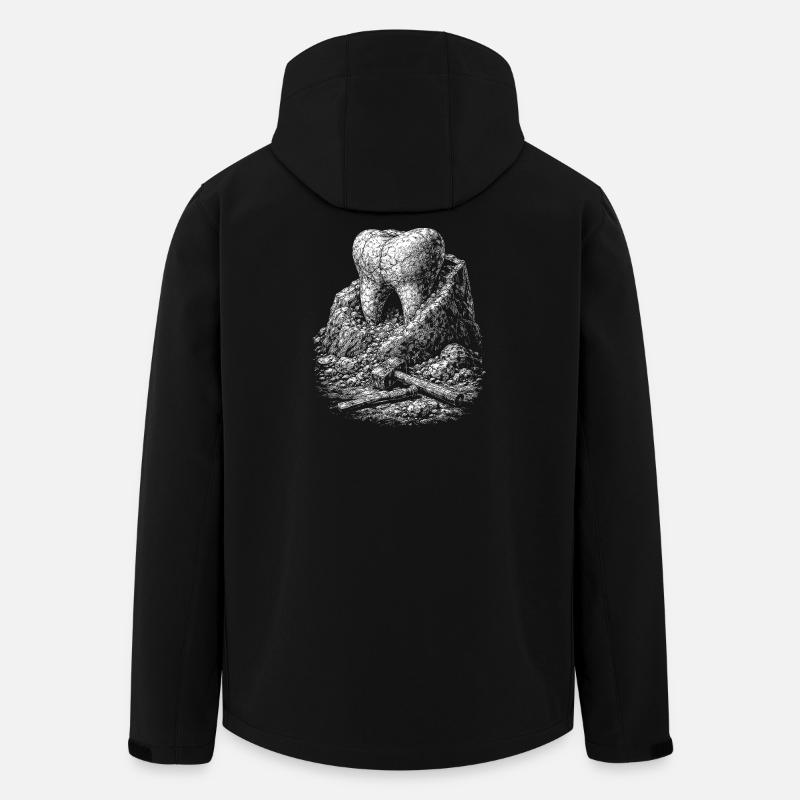 Relief monochrome dent dans la roche - Veste softshell homme en polyester recyclé Stanley/Stella - noir