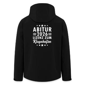 Abi 2026 - Lizenz Zum Klugscheißen - Recycelte Männer Softshell-Jacke von Stanley/Stella - Schwarz - Hinten - AI Model Male 185 light (185cm)