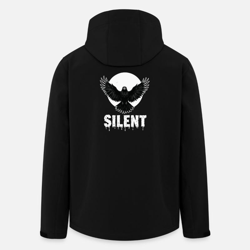 Silent – Dark Raven Gothic Motif - Men’s Recycled Softshell Jacket by Stanley/Stella - black