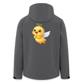 Ange de dessin animé canard mignon avec des ailes adapté - Veste softshell homme en polyester recyclé Stanley/Stella - noir - Dos - AI Model Male 185 light (185cm)