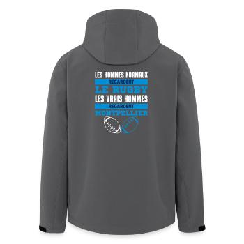 Rugby Montpellier Vrais Hommes - Veste softshell homme en polyester recyclé Stanley/Stella - noir - Dos - AI Model Male 185 light (185cm)