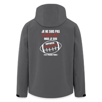 Supporter Lyonnais Rugby Humour - Men’s Recycled Softshell Jacket by Stanley/Stella - anthracite - Back - AI Model Male 185 light (185cm)