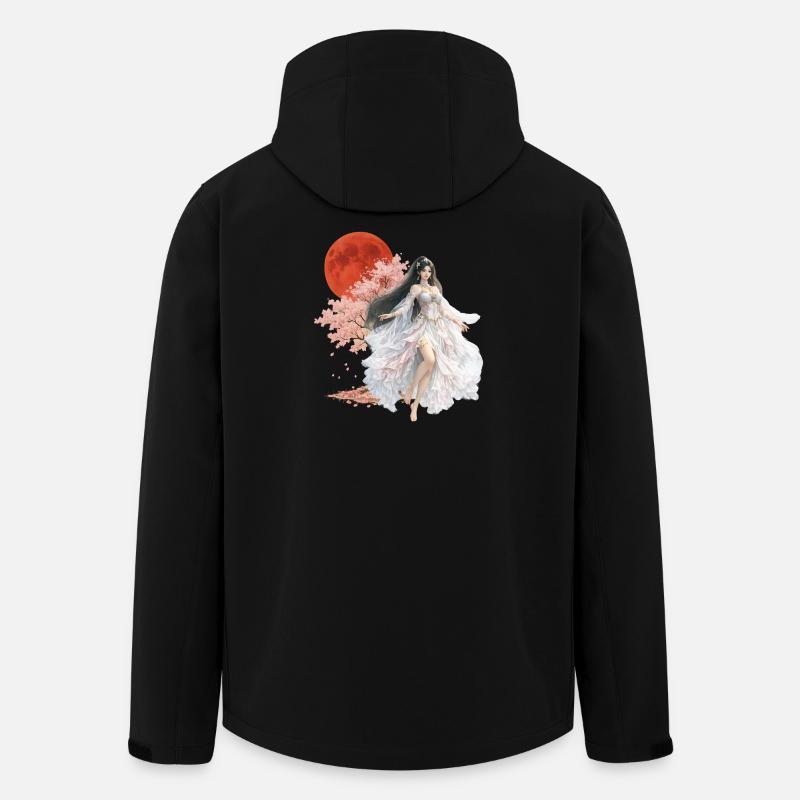 Enchanteresse Fleur au Clair de Lune - Veste softshell homme en polyester recyclé Stanley/Stella - noir