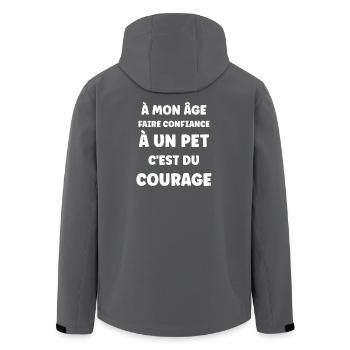 Vertrauen in einen – Mut in jedem Alter - Recycelte Männer Softshell-Jacke von Stanley/Stella - Anthrazit - Hinten - AI Model Male 185 light (185cm)