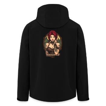 Steam Punk Schöne Frauen Steampunk - Recycelte Männer Softshell-Jacke von Stanley/Stella - Schwarz - Hinten - AI Model Male 185 light (185cm)