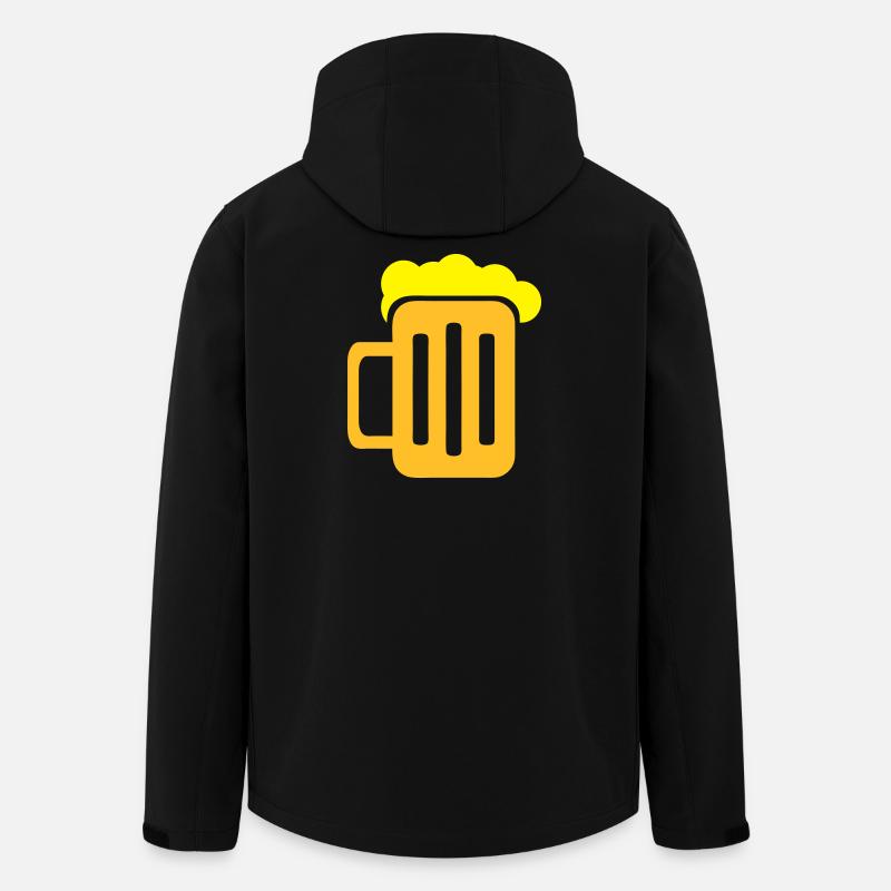 Verre de bière  - Veste softshell homme en polyester recyclé Stanley/Stella - noir
