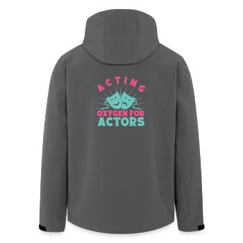 Théâtre de comédie musicale Acting Oxygen For Actors Theater - Veste softshell homme en polyester recyclé Stanley/Stella - noir - Dos - AI Model Male 185 light (185cm)