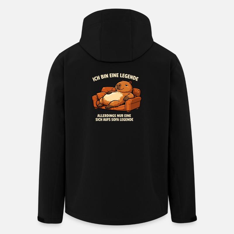 Sofa legend: relaxed capybara - Men’s Recycled Softshell Jacket by Stanley/Stella - black